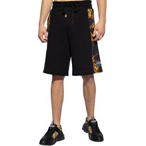 Versace Jeans Couture Black Baroque Shorts – Iconic Style
